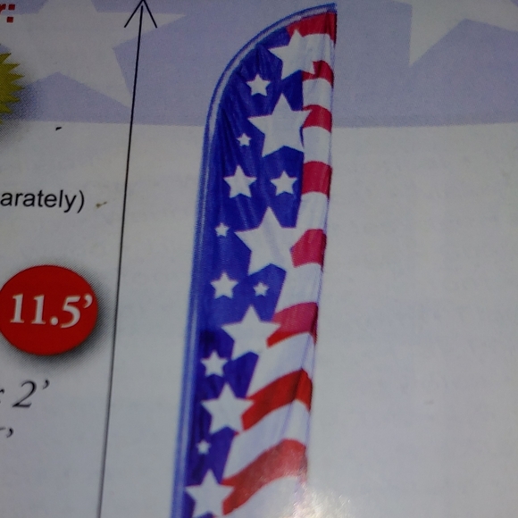 U.S. 11.5 ' tall banner flag - Picture 1 of 2
